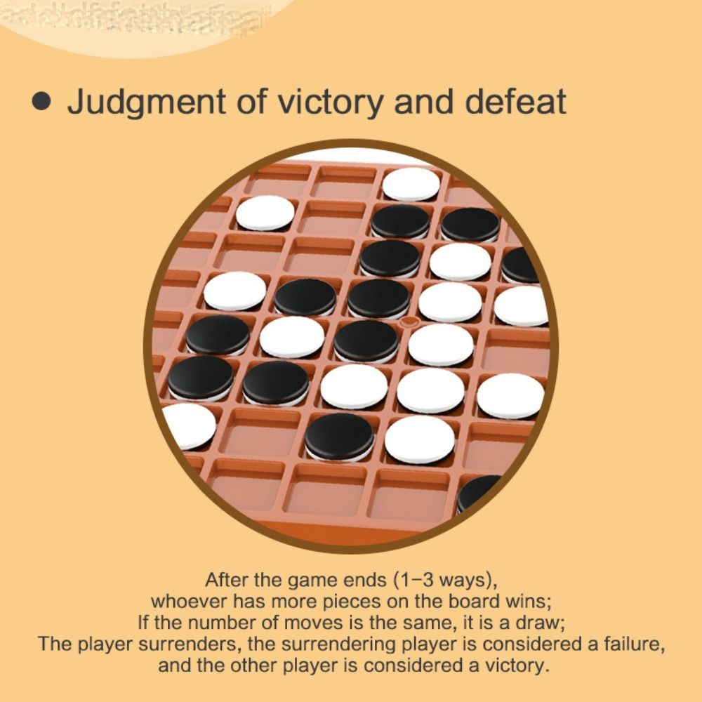 Parent-Child Interactive Flip Black White Chess Board Reversi Strategy Board Game  Kids Boys Girls