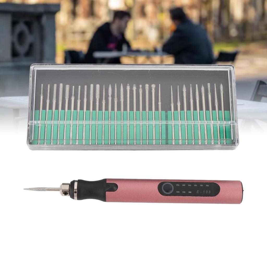 Engraving Tool Kit Portable 3 Speeds Rechargeable Cordless Electric Engraving Pen with Bits for Jewe