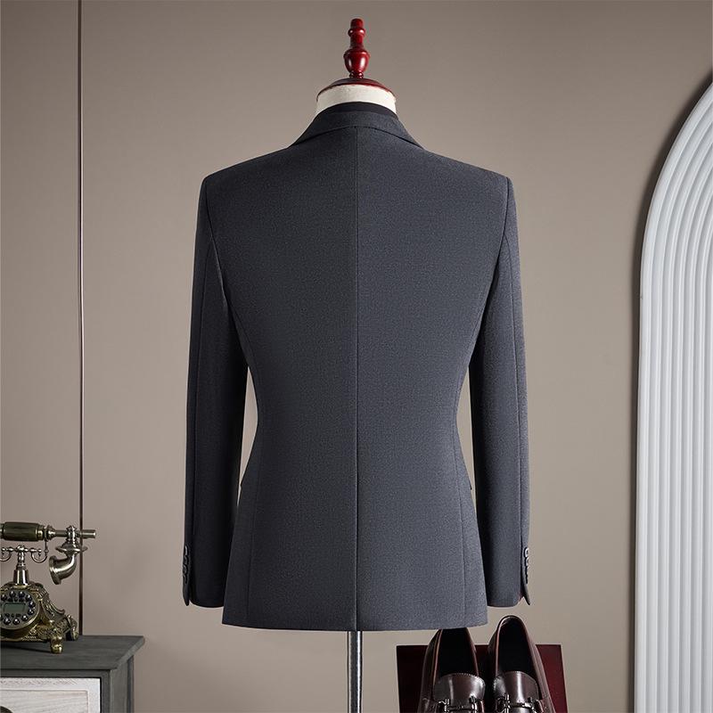 Douyin Bestseller Men's Notched Lapel Business Casual Three-Piece Suit Set