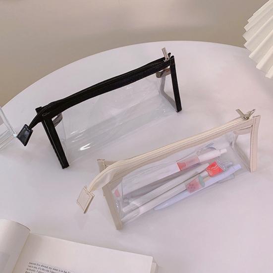 Pouzdro na tužku Transparentní Lehká přenosná kapsička na zip Kosmetická taška do školy