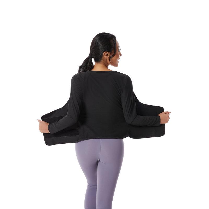 Women's Waist-Cinching Long-Sleeve Body Shaper Sweat Suit for Fitness and Yoga