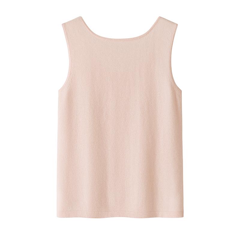 Women's 12-Gauge Pure Cashmere Knit Vest - Round Neck, 8 Colors, Warm & Skin-Friendly