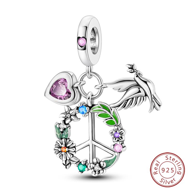 Green Series Copper Lucky Clover Avocado Cactus Spring Charms Beads 3Mm Diy Fine Jewelry Making