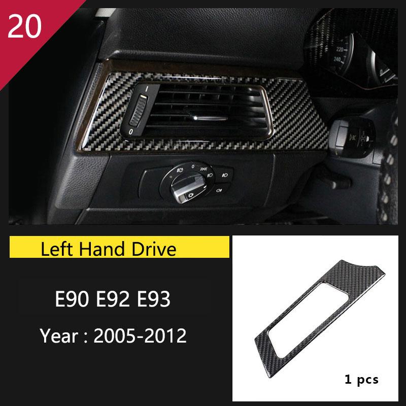 Carbon Fiber Gear Shift Panel Trim Sticker for BMW 3 Series E90 E92 E93 2005-2012 Car Inner Center Control Decorative Accessory