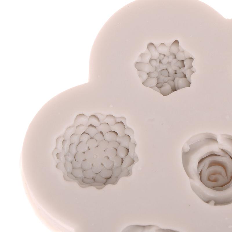 7 In 1 Flower Rose Peony Silicone Mold Diy Flower Aroma Candle Plaster Gypsum Ornaments Handmade Soap Mould