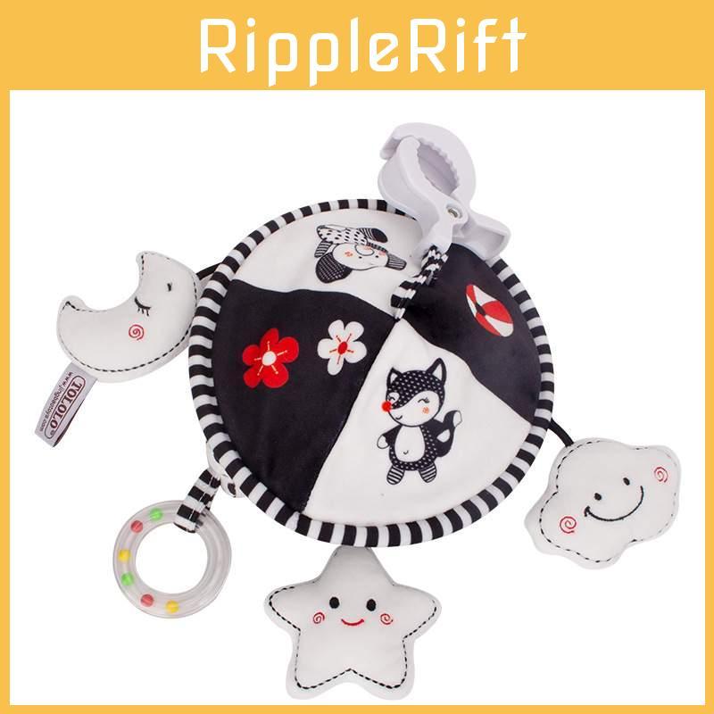 Infant Black And White Rattle Bell Wind Chime Baby Cot Hanging Rotation Bed Bell