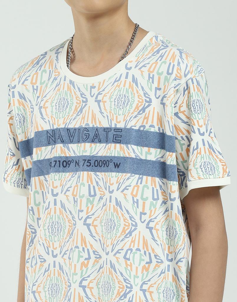 MONTE CARLO Boys Regular Fit Printed Half Sleeve Bermuda Set