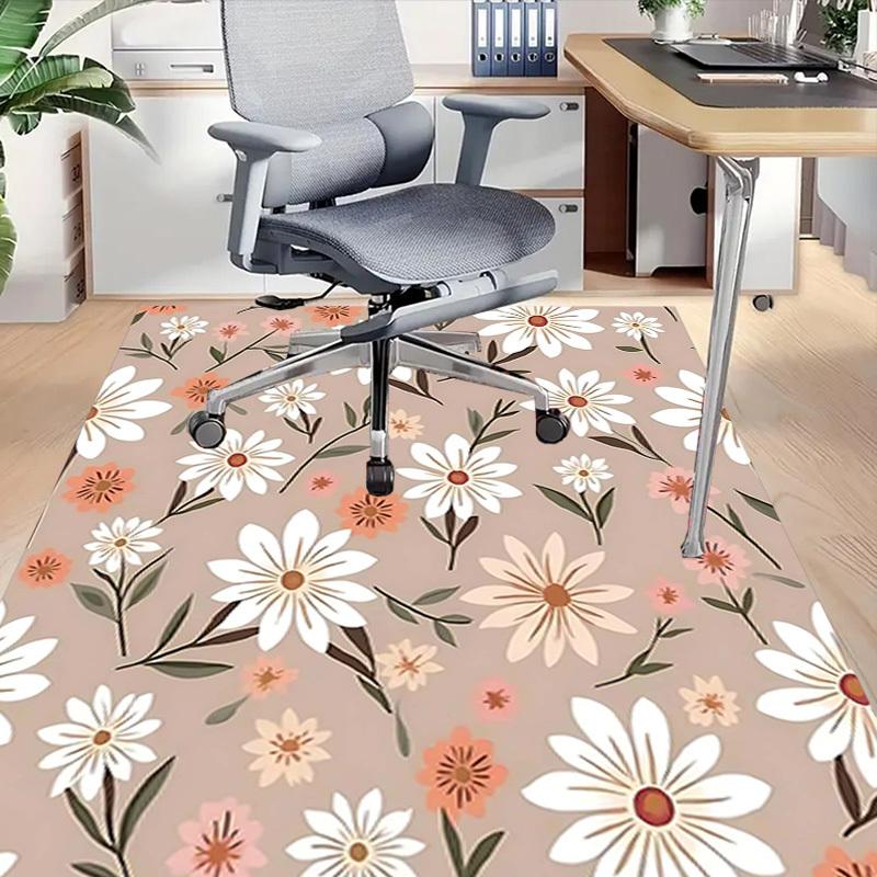 1PC Floral Pattern Non-Slip Floor carpet, suitable for Office, bedroomand playrooms. It can also be used as a sofa footrest cover-T42