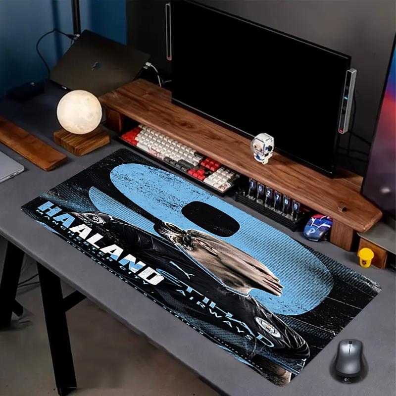 Manchester City Thema Mauspads, Rutschfeste Gummiunterseite, Multifunktionales Büro- & Heimdekor, Perfekt für die Personalisierung des Arbeitsplatzes.