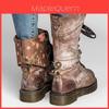 Elegante Warme Winterstiefel für Damen mit Klappe, floralem Innenfutter und Vintage-Charme