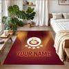 Crystal Velvet Rug Custom Name Text, Soft Non Slip Floor Mat Home DecorGalatasaray FC