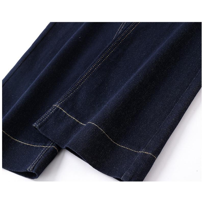 Dámské jarní nové džíny s úzkým střihem odolné proti vyblednutí, s výklenkovým designem a smyslem pro denim.