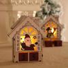 Christmas Wooden Home Decoration Luminous Calendar Table Furnishings Christmas Series Luminous House Christmas Creative Gifts
