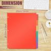 12 Count Plastic Binder Dividers with Pockets, 2 Pack of 6 Tab Multicolor Dividers for 3 Ring Binders, Big ertable Tabs, Works with Sheet Protectors