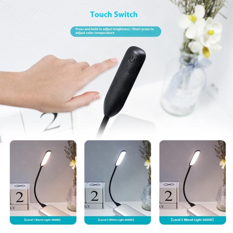 USB Reading Lamp Flexible Mini Light for Laptop Dimmable Reading Light LED Light Notebook Reading Lamp Home Office