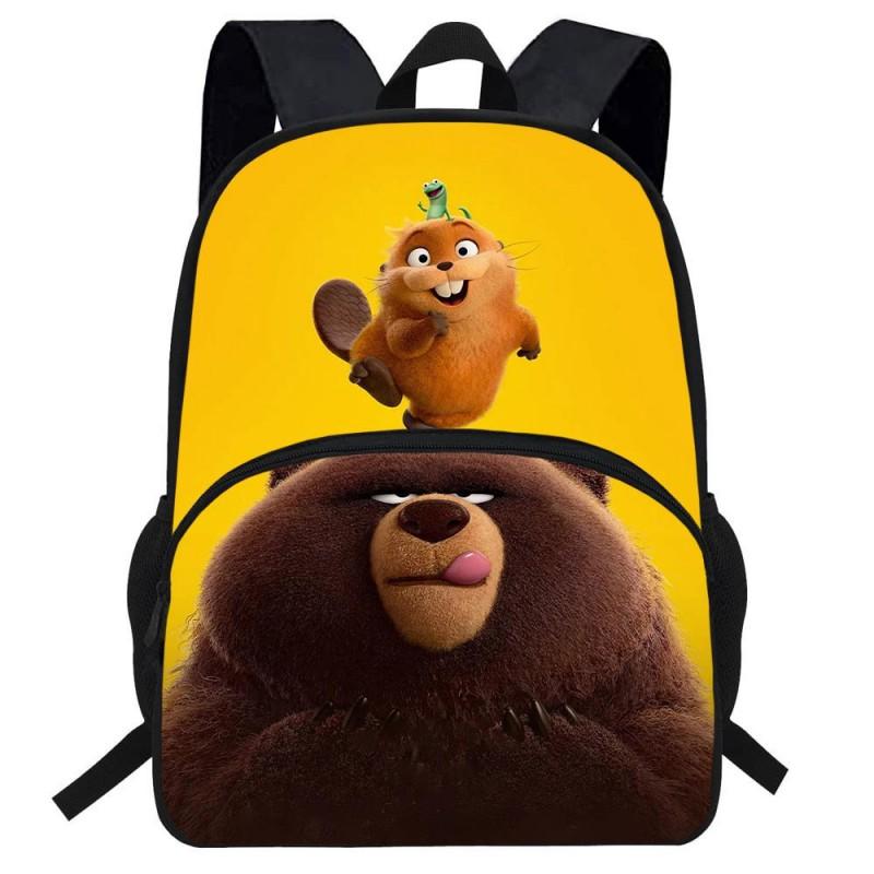 Zaino Scolastico Leggero per Bambini con Cartoni Animati, Zaino a Spalla Doppia con Supporto Ergonomico per la Schiena, Tessuto Oxford, per la 1ª-2ª Elementare