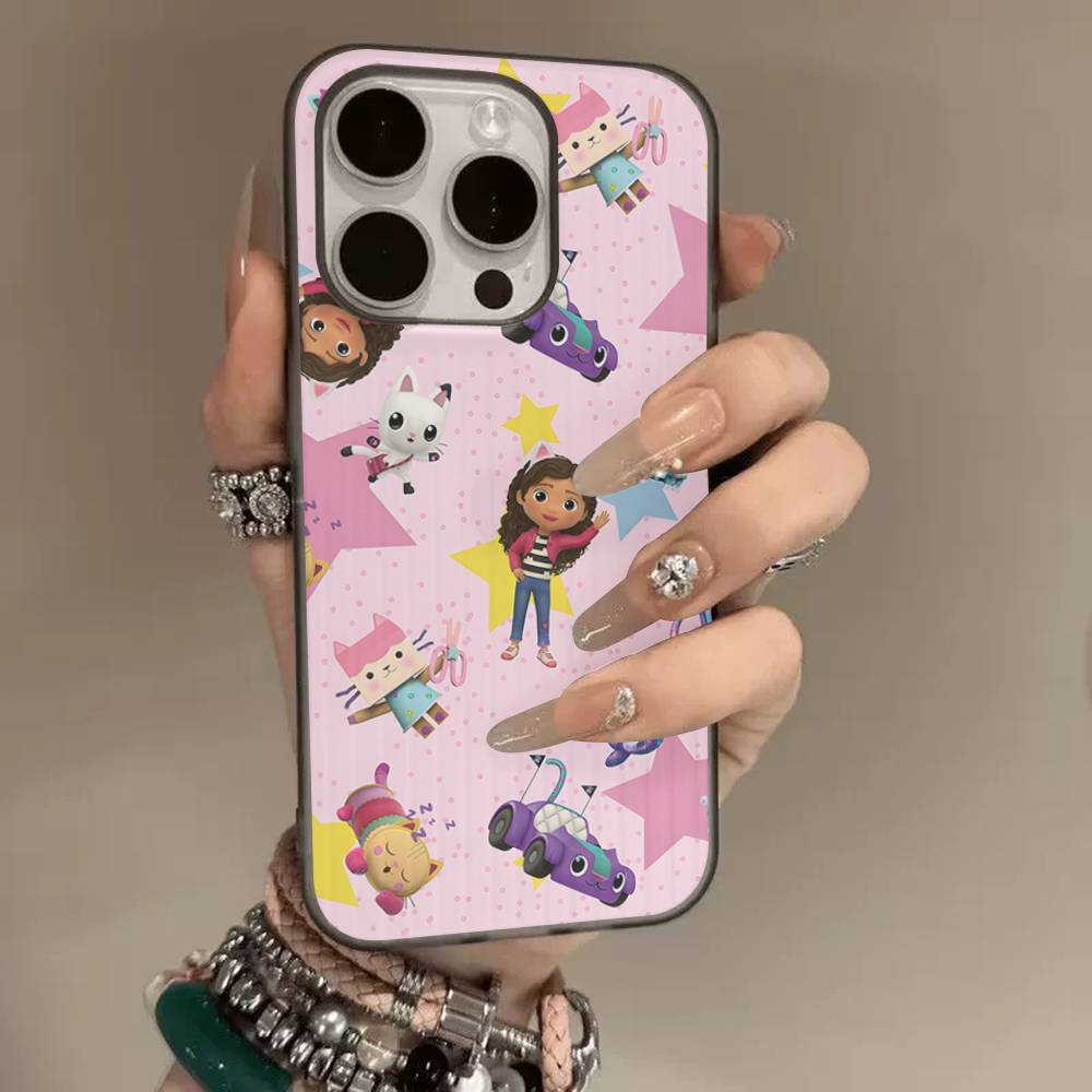 Cute G-Gabbys D-Dollhouses Soft Corrugated Phone Case For IPhone 11 12 13 14 15 16 17 Pro Max Plus Pro Shockproof Cover