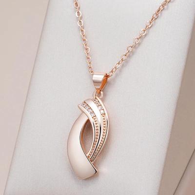 Dubbellaagse Zirkonia Glanzende Geometrische Ketting voor Vrouwen Minimalistische Luxe Sieraden Feest Dagelijkse Accessoires