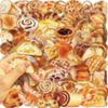 50 Transparent Cartoon Bread Baking Sticker Pack Waterproof Transparent PET Manual Material Decorative Guitar Notebook