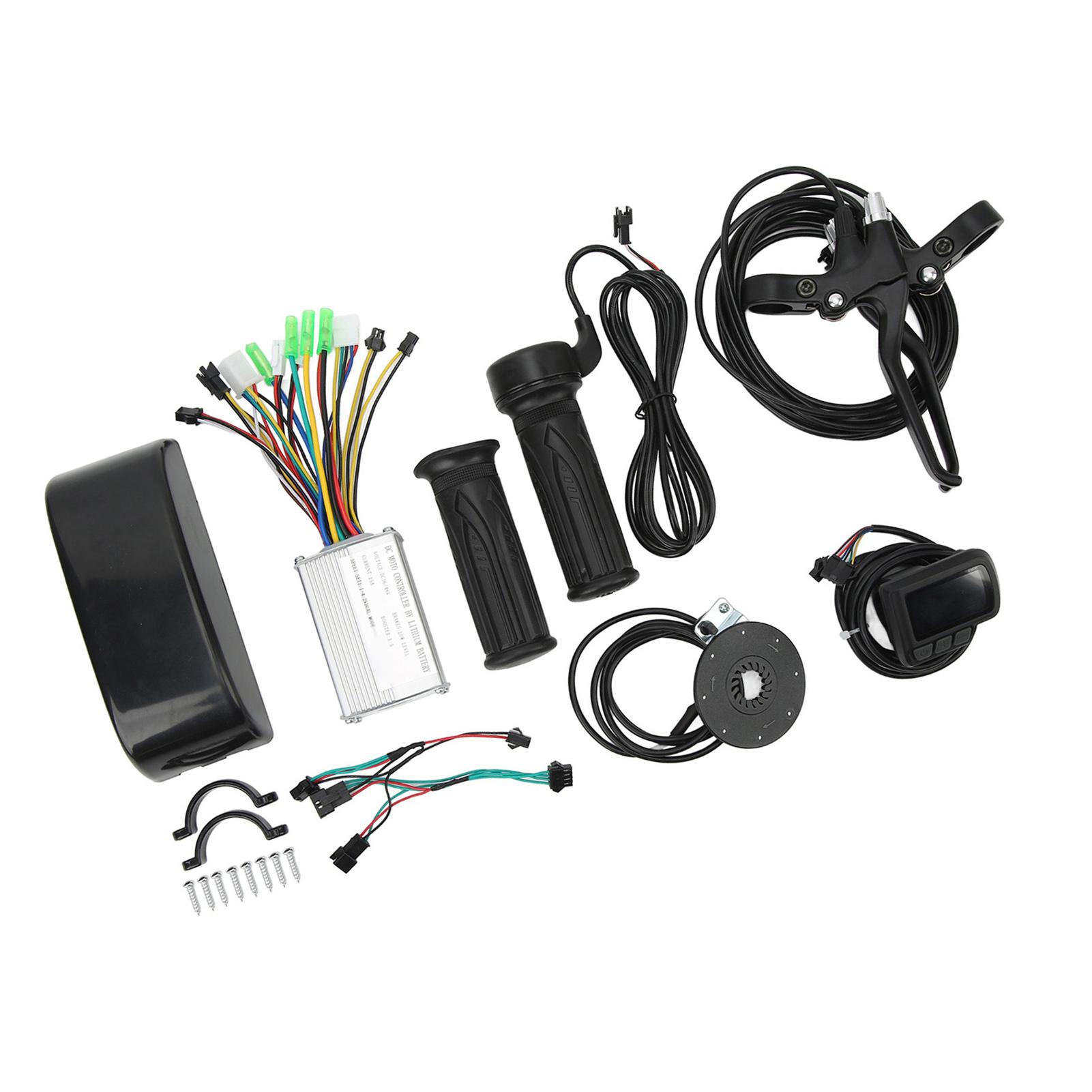 15A Controller EN06 Panel Brake Handle Twist Throttle Modification Kit Electric Bike Conversion Kit for 250W Motors