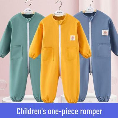 Fleckenabweisender Latzschürze für Babys: Herbst/Winter Mal- und Krabbelstrampler