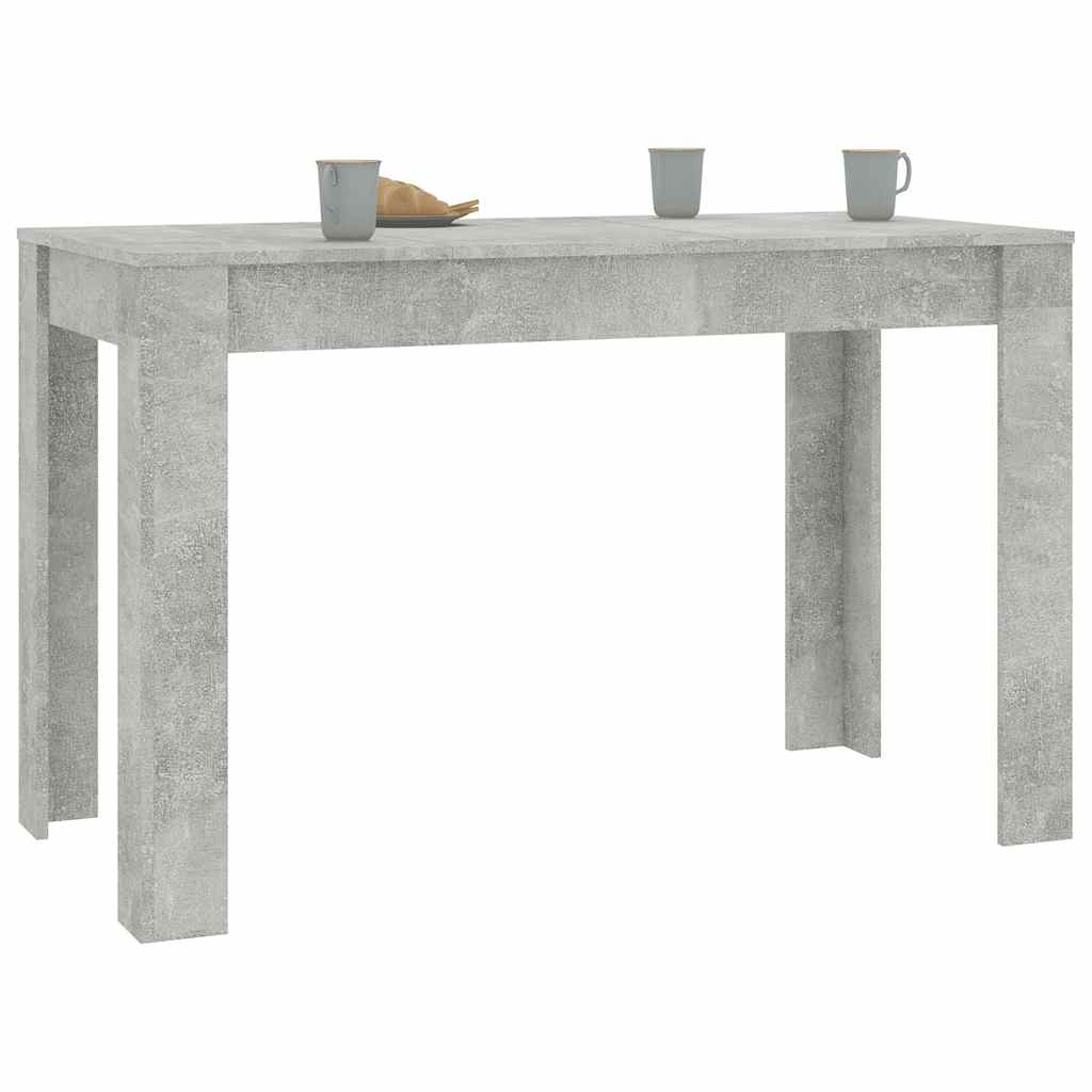 Vidaxl Gris Mesa De Comedor De Madera De Ingeniería 120X60x76 Cm - Imagen 2