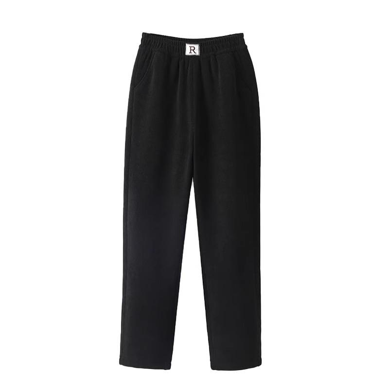High Waist Thickened Velvet Chenille Corduroy Pants for Middle-aged Women - Warm, Elastic, Casual Fit