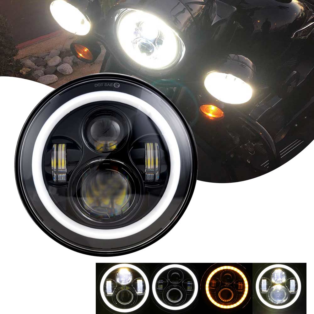 Motorcycle Headlight 7 inch LED For Harley Touring Ultra Classic Electra Street Glide Road King Yamaha Motorcycle Headlamp