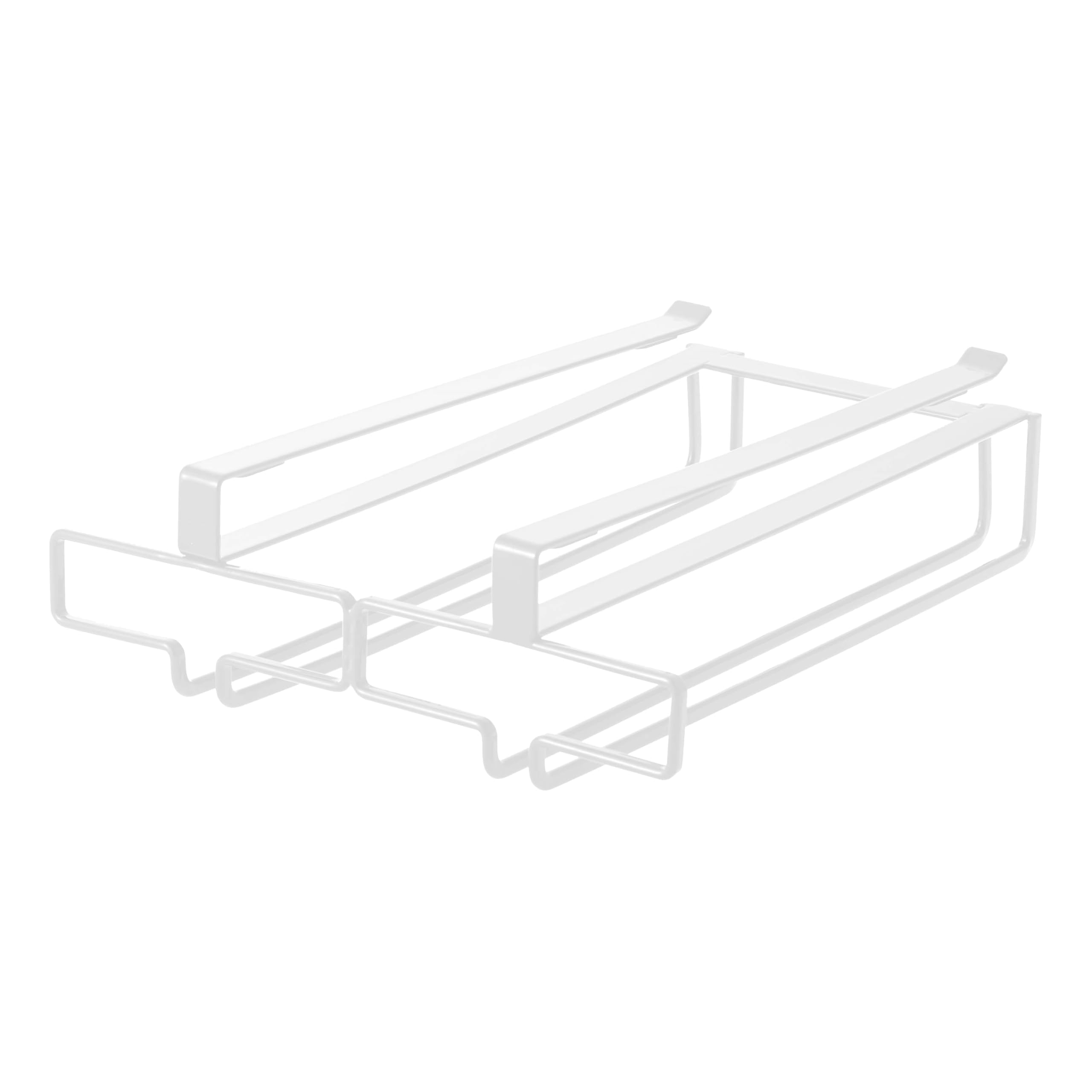 

Yamazaki Double Wine Glass Hanger for Under W22 x D26 x Tower No Drilling or Screwing Kitchen Hanging 2464 (Yamazaki Industries) Cabinets, White, белый