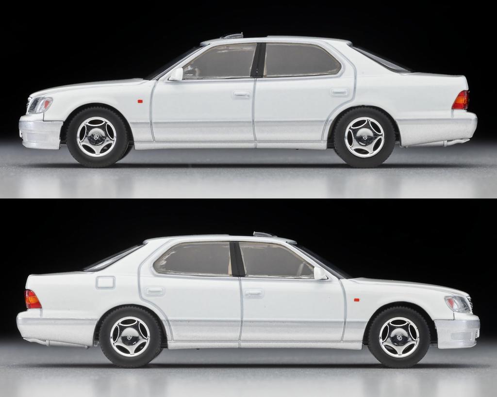 Tomytec Tomica Limited Vintage Neo Scale Toyota Celsior C Spec F Package Pearl 1997 Model 333869 1/64 LV-N356a White/Silver (Finished Product)