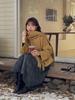 Ge Ming French Retro High-Waisted Diamond Pattern Women's Winter A-line Skirt Y3718F