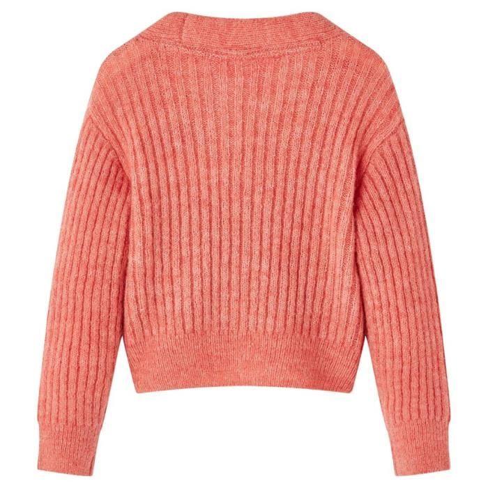 Cardigan tricoté pour enfants rose moyen 5 dimensions disponibles