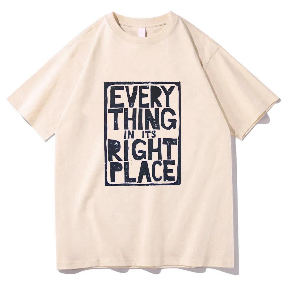 Radiohead Band Everything In Its Right Place Graphic TShirt Radiohead Rock Band Cotton TShirt Womens Classic TShirt Unisex S