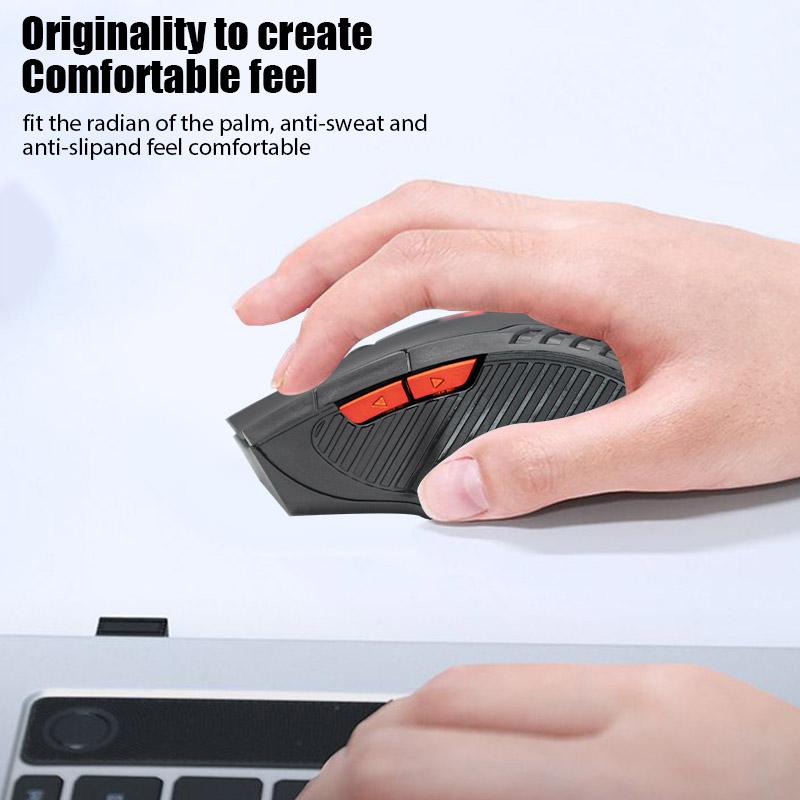 New 2.4G Wireless Mouse 1600DPI Optical Mouse Computer Gaming Mouse 6 Buttons Computer Accessories with USB Receiver