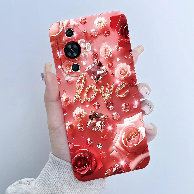 For Huawei Nova 12s Case FOA-LX9 Flower Girl Design Soft Silicone Cover For Huawei Nova 11 Nova11 Pro Ultra Nova12s Phone Cases