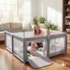 Kivo Baby Playpen 150X180 Cm Large Dry Children'S Pool Playground Gray