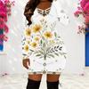 Women Plus Size Crisscross Long Sleeve Bodycon Fitted Hip Hugging Midi Dress