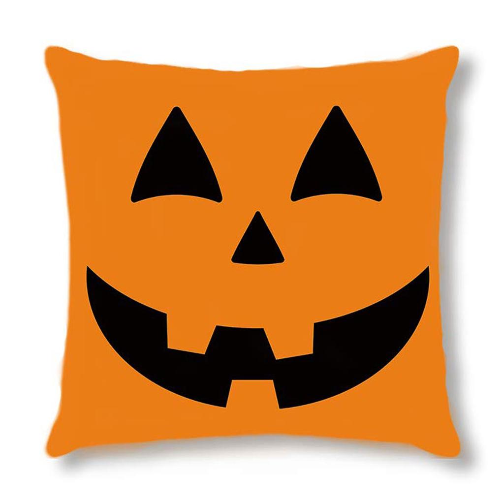 Halloween Party Decoration Pillowcase Funny Expression Pattern Printed Pillowcase Suitable for Living Room Sofa Room Decorations