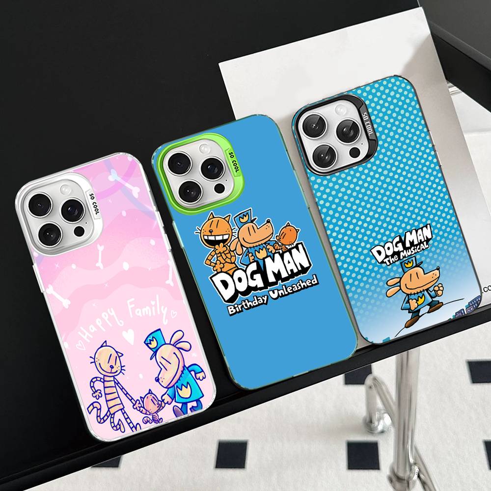 Dog Man Phone Case For IPhone 17 16 15 14 13 Pro 12 11 Pro Max PLUS Color Back Cover
