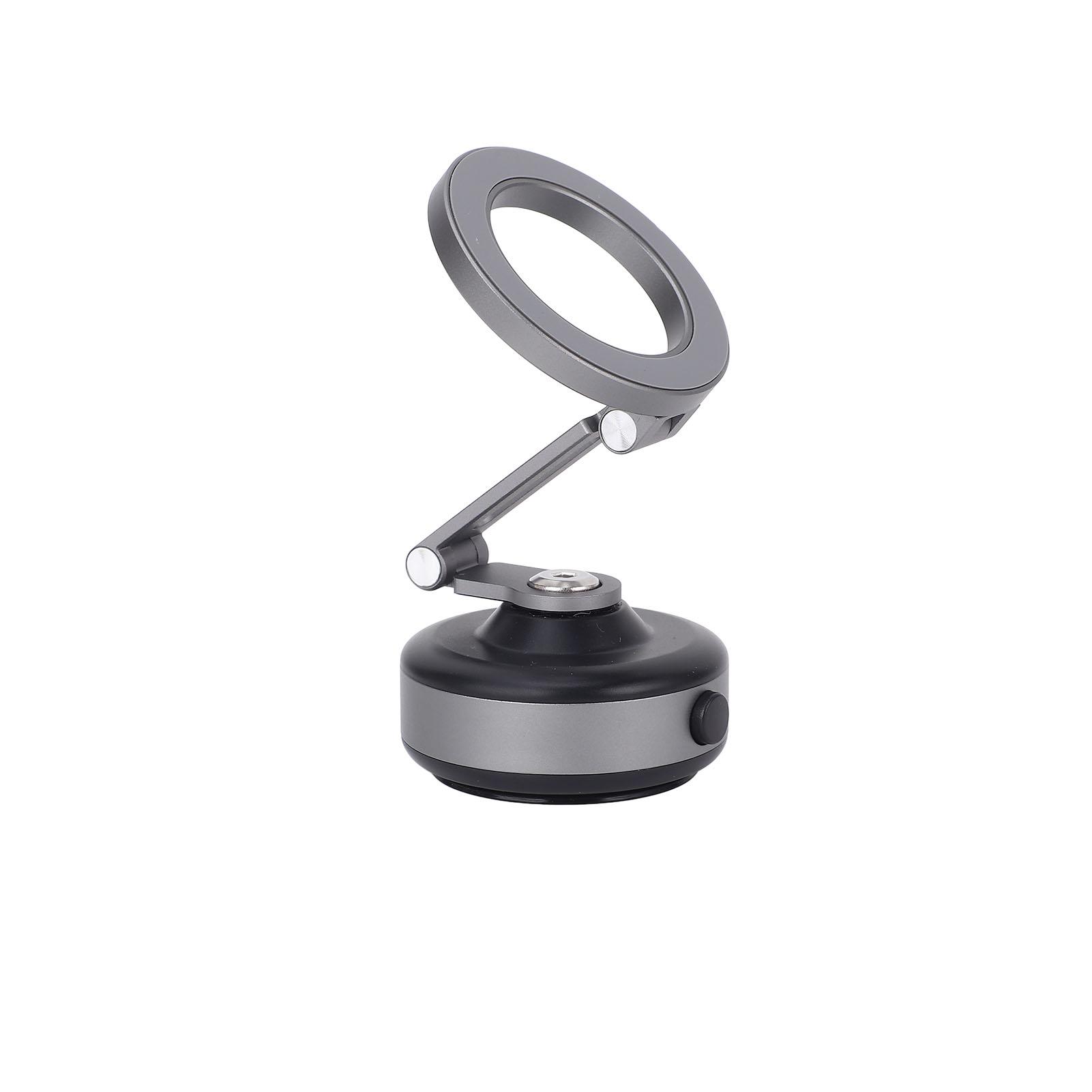 Electric Vacuum Magnetic Phone Holder 360 degrees  Rotation Adjustable Magnetic Suction Cup Car Phone Mount Silver серебряный