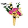 Bridal Party Floral Decor Dried Flower Boutonniere, Preserved Wedding Corsage, Rustic Natural Dry Gift Box Decoration Brooch Pin for Groom Bride