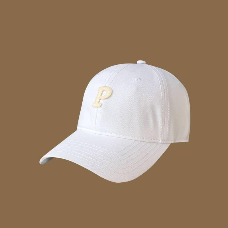 Korean Style Letter Baseball Cap Women Big Head Circumference Cap Simple Soft Top Sun Hat Men