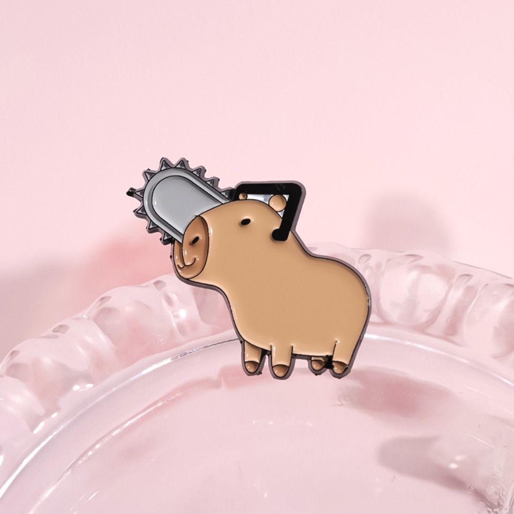 Cat Cartoon Enamel Pins Cute Animals Pins Jewelry Capybara Brooch  Student
