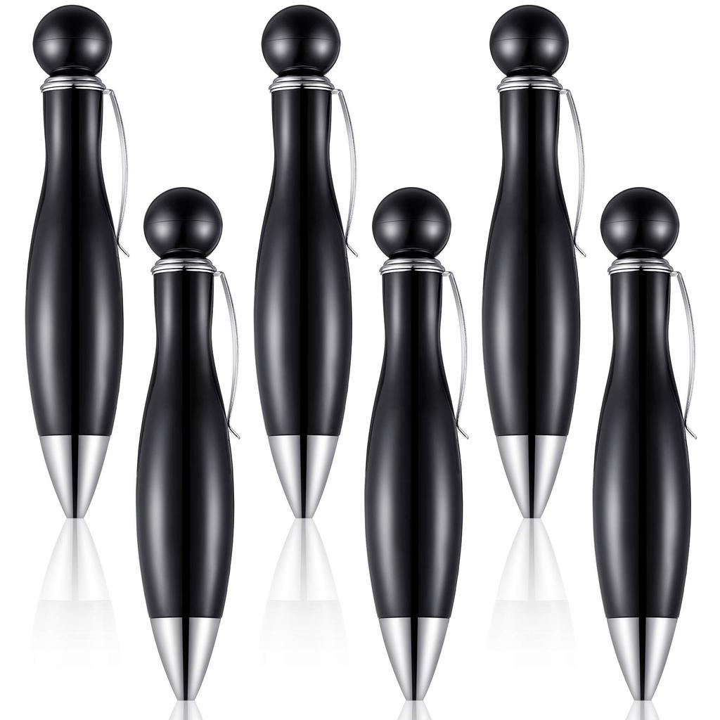 Outus Short Fat Ballpoint Pens for and Big Fat Pen with Elegant Black Barrel and Black Ink Mini Ink Pen & (6-Piece Set) Tremor, Arthritis, Parkinson's