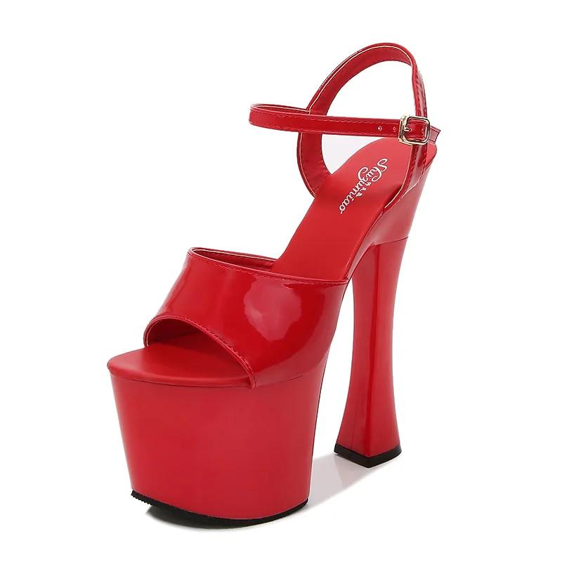 Fashion 2025 new nightclub super high heels sandals female work shoes catwalk pole dancing shoes waterproof platform