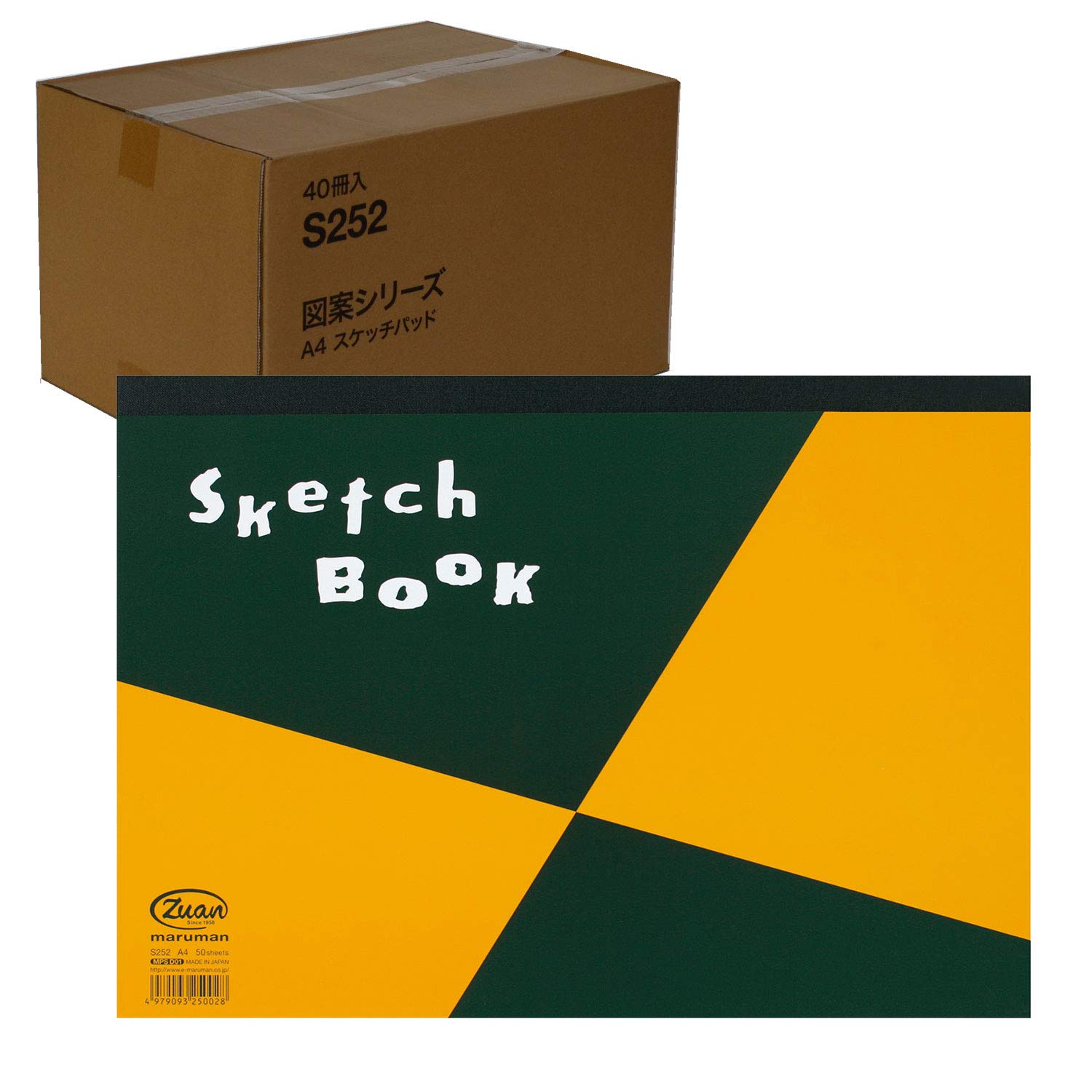 

Альбом для эскизов Maruman A4 Серия Design Переплет Теннори Рисовальная бумага Обычное открытие 50 листов S252X40 40 штук белый