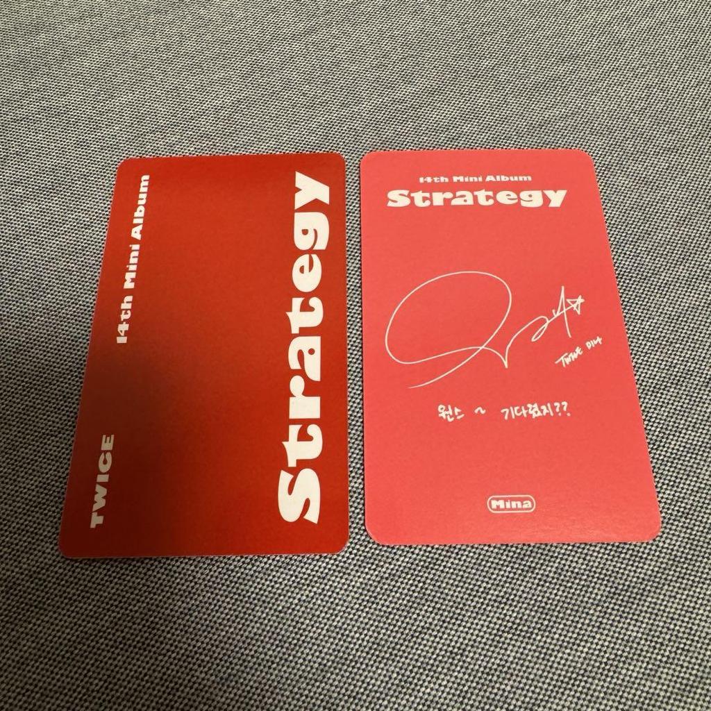 [USED] TWICE Strategy Mina Trading Card JYP Bonus