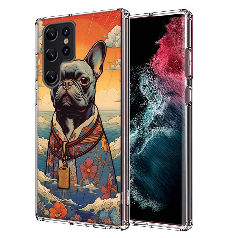 Französische Bulldogge Hund Mops Hülle Für Samsung Galaxy S21 S20 S23 FE S22+ S24 Ultra S25 Edge Handyhülle S10 Plus Klare Capa Coque Patt