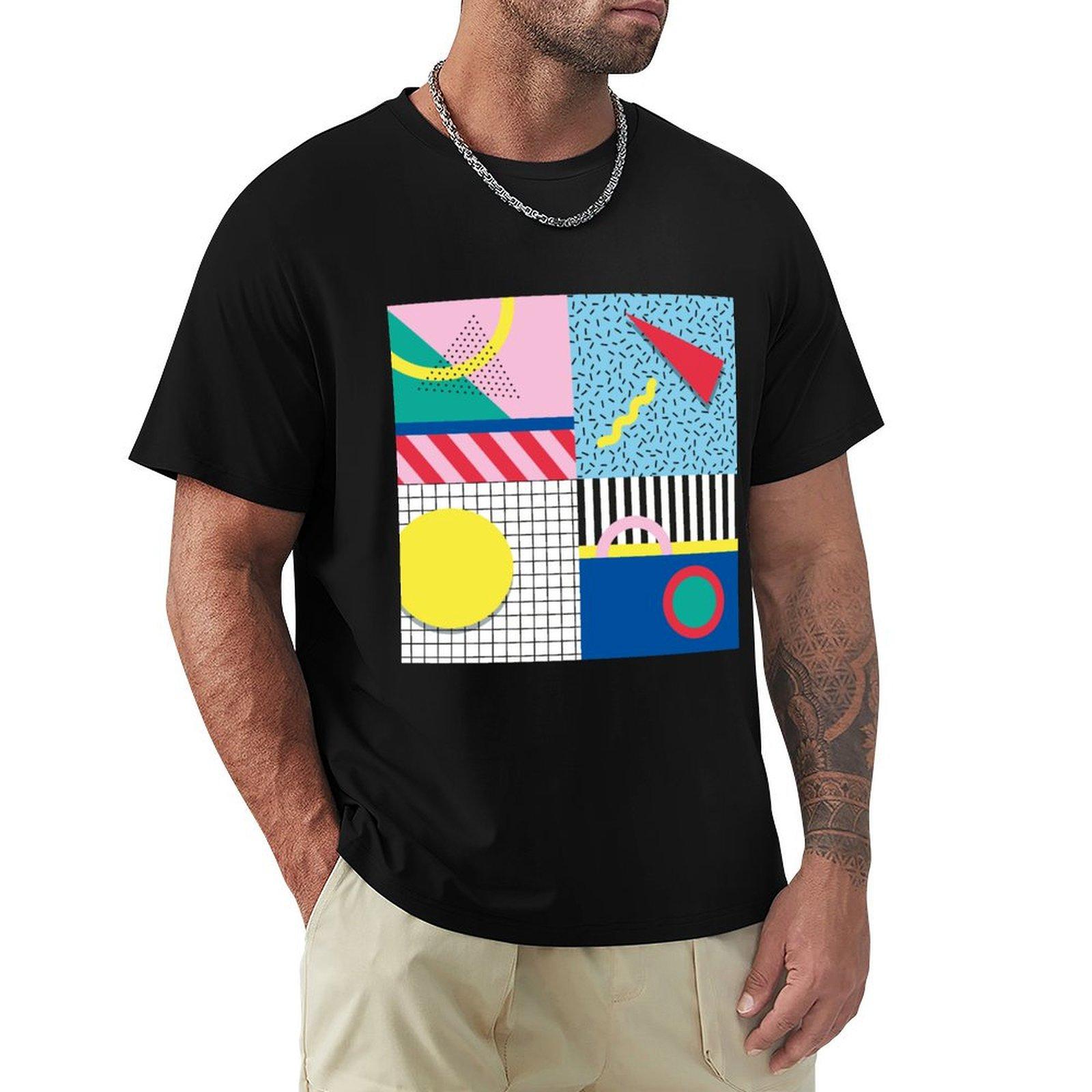 

Memphis party TShirt plain anime shirt customs design your own funny costumes shirts men 4XL