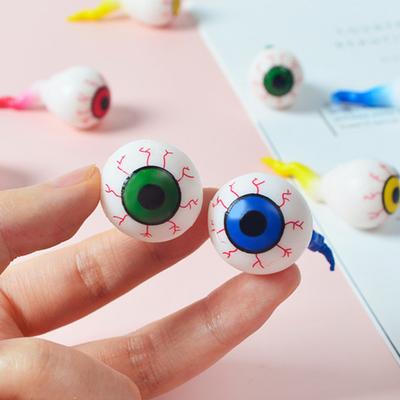 2 szt. Halloweenowa Zabawka do Ściskania Gałka Oczna z Ogonkiem Miękki TPR Piłeczka Antystresowa Gag Dowcip Fidget dla Dzieci Dorosłych